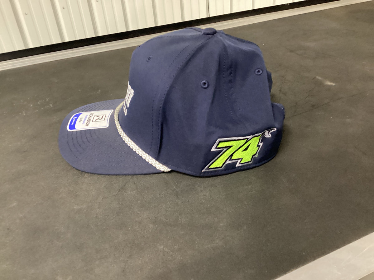 Navy Jarret riffles rope hat