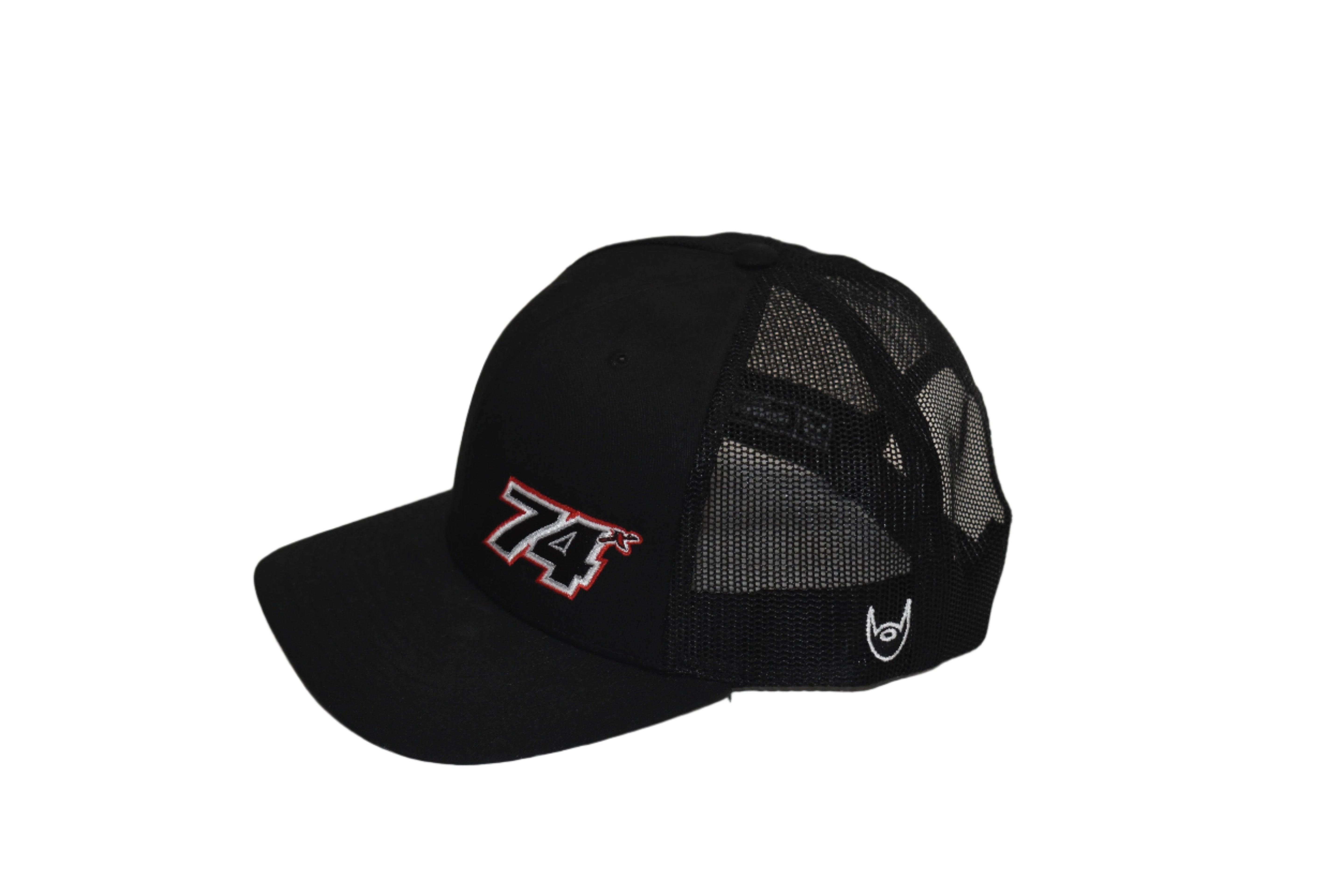 74x Black Mesh Back Hat