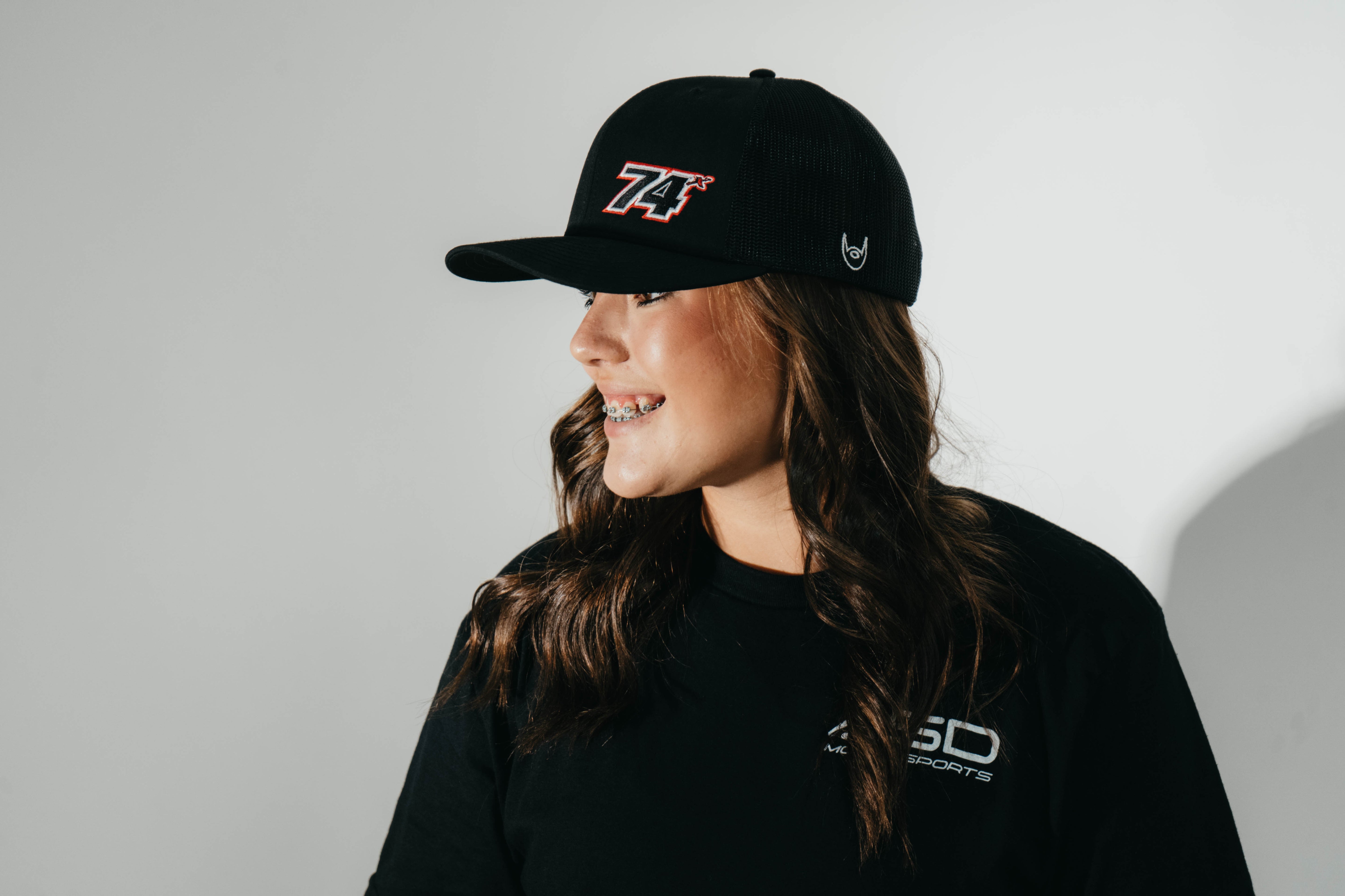 74x Black Mesh Back Hat