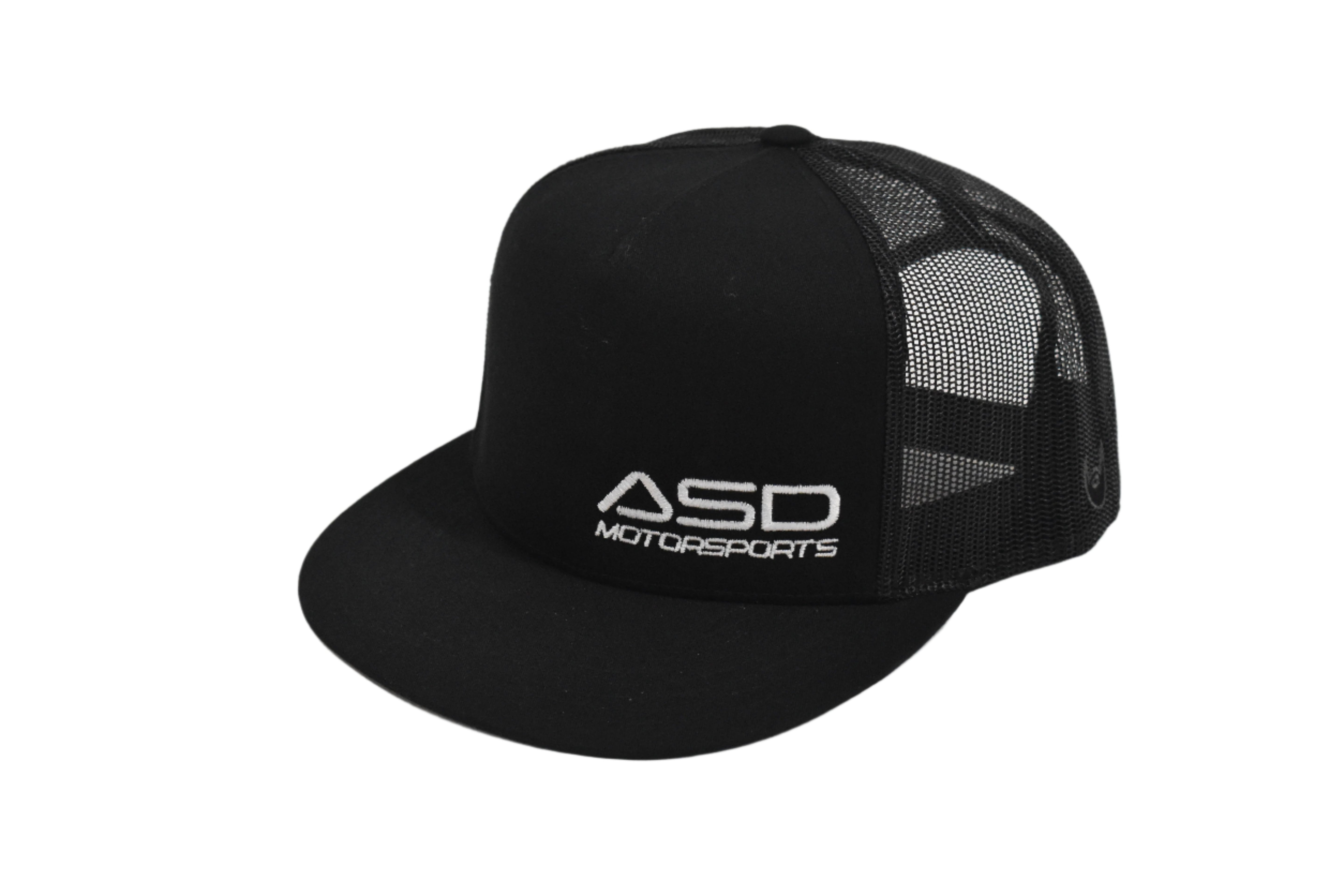 ASD Black Flat Bill Hat