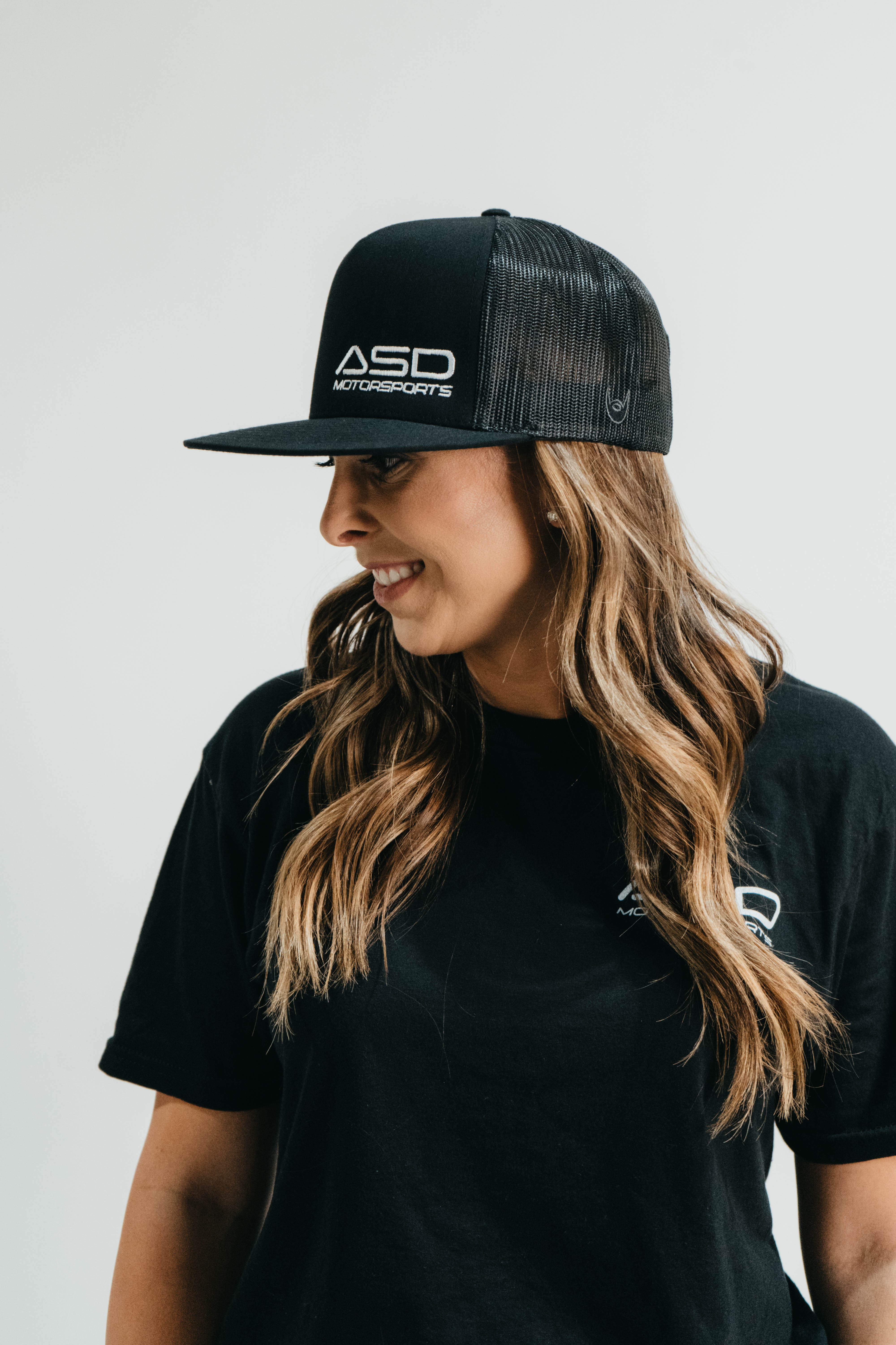 ASD Black Flat Bill Hat