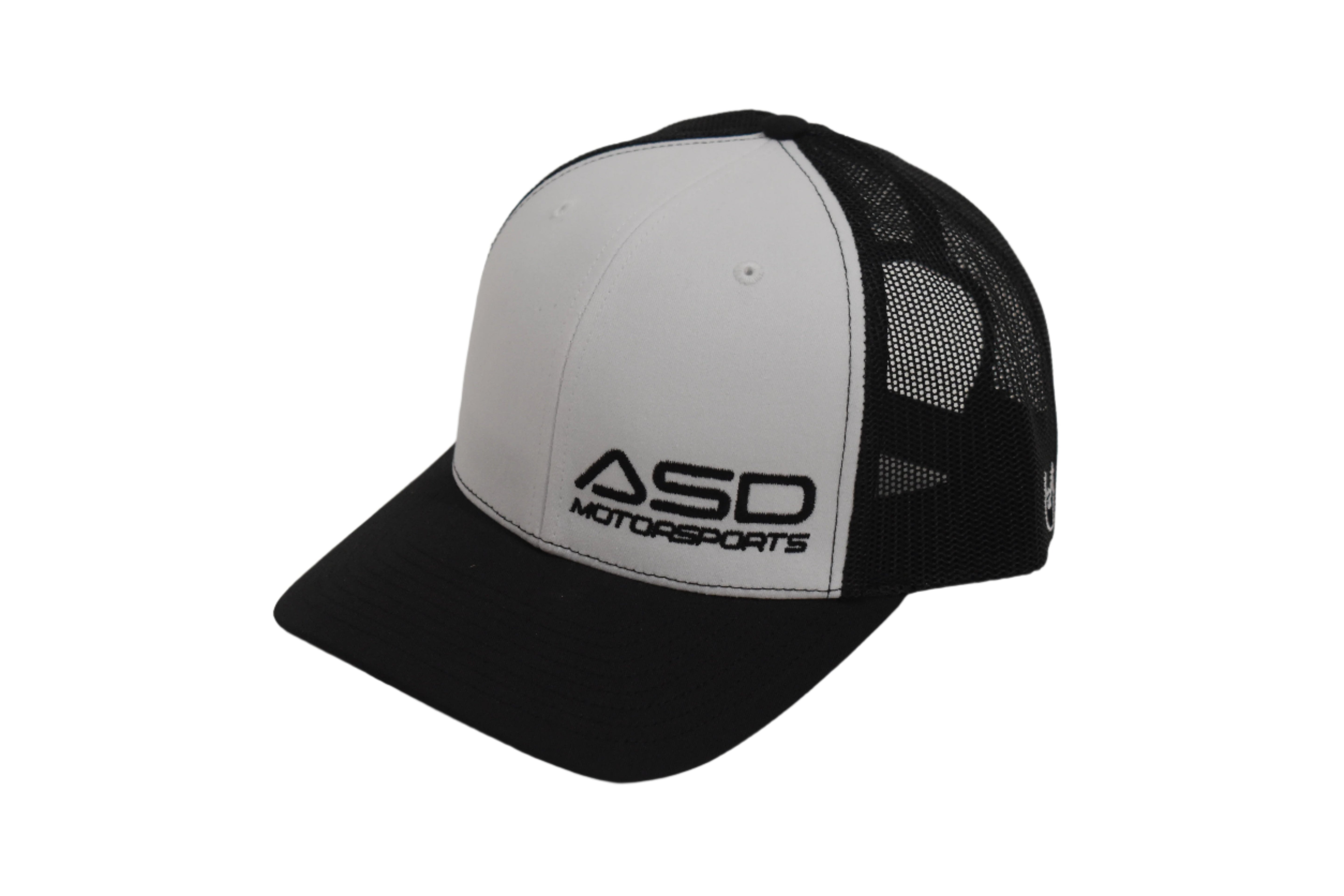 ASD White-Black Mesh Back Hat