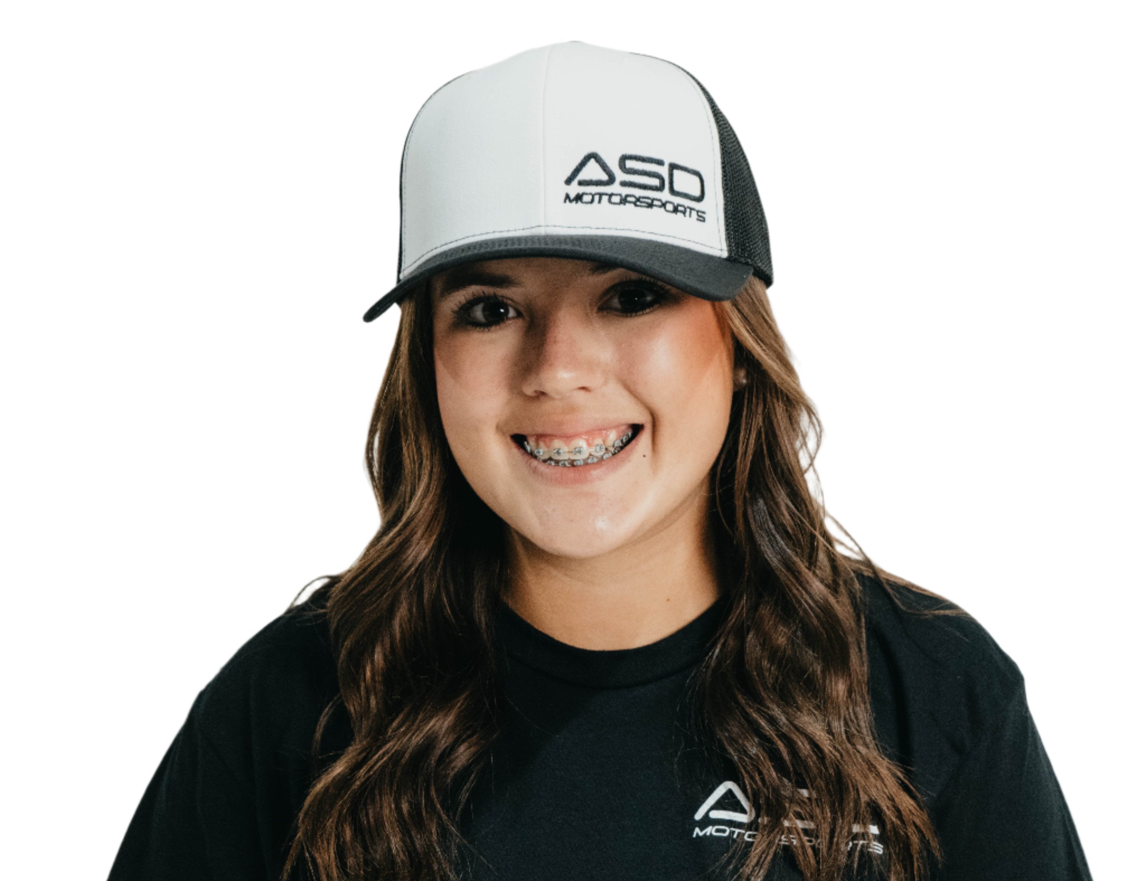 ASD White-Black Mesh Back Hat