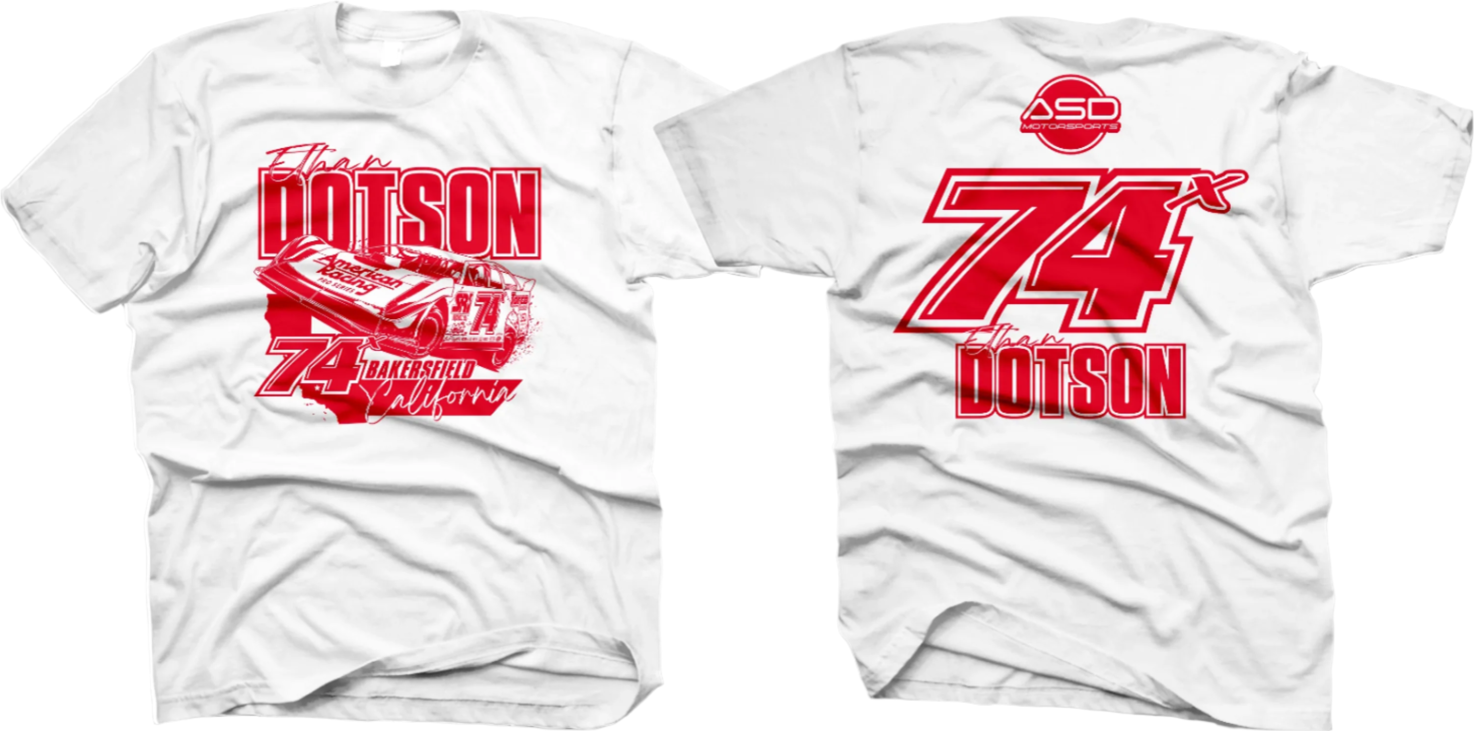 ED 74x White & Red Tee