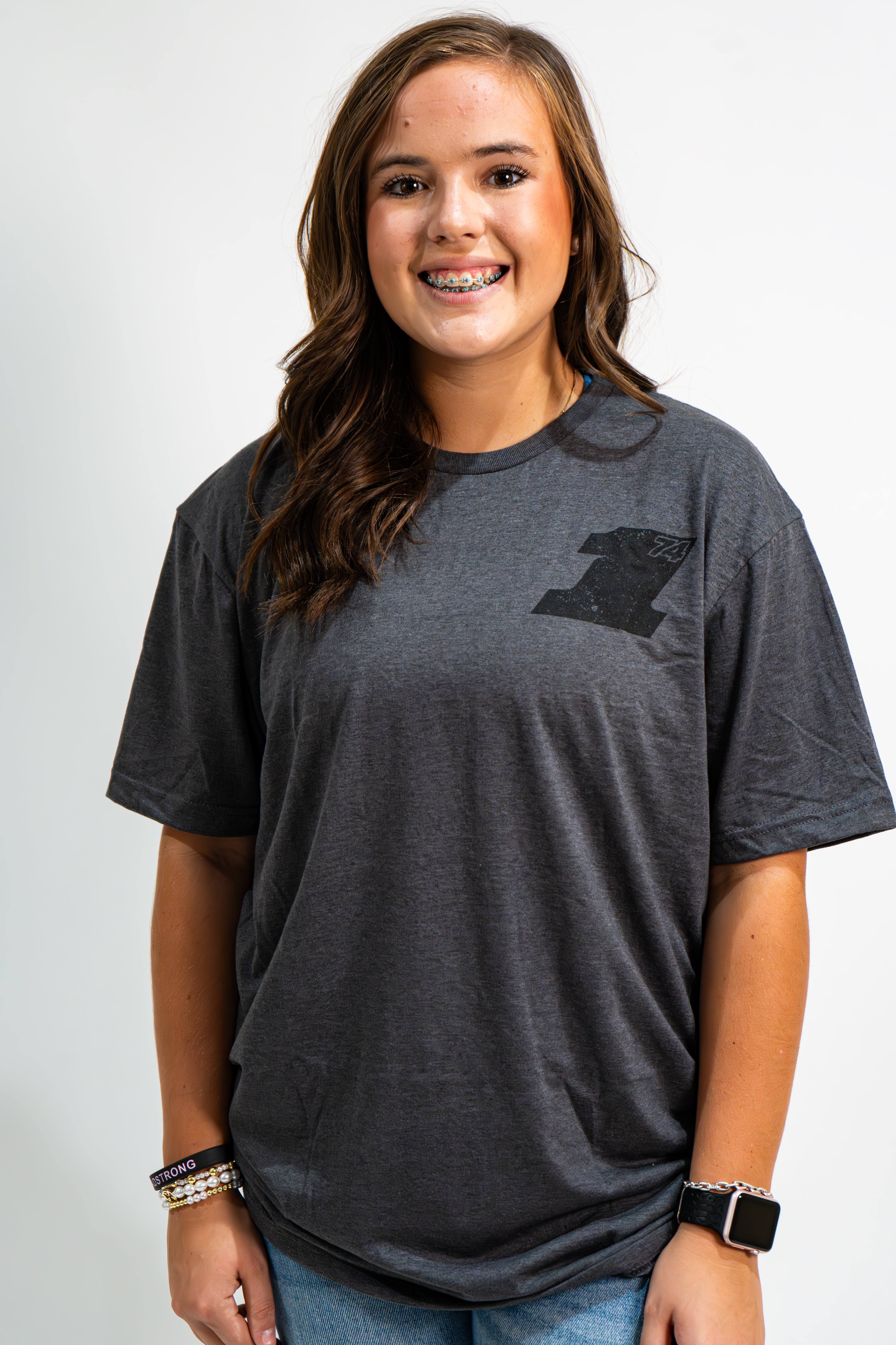 Ethan Dotson Dark Gray Western Tee