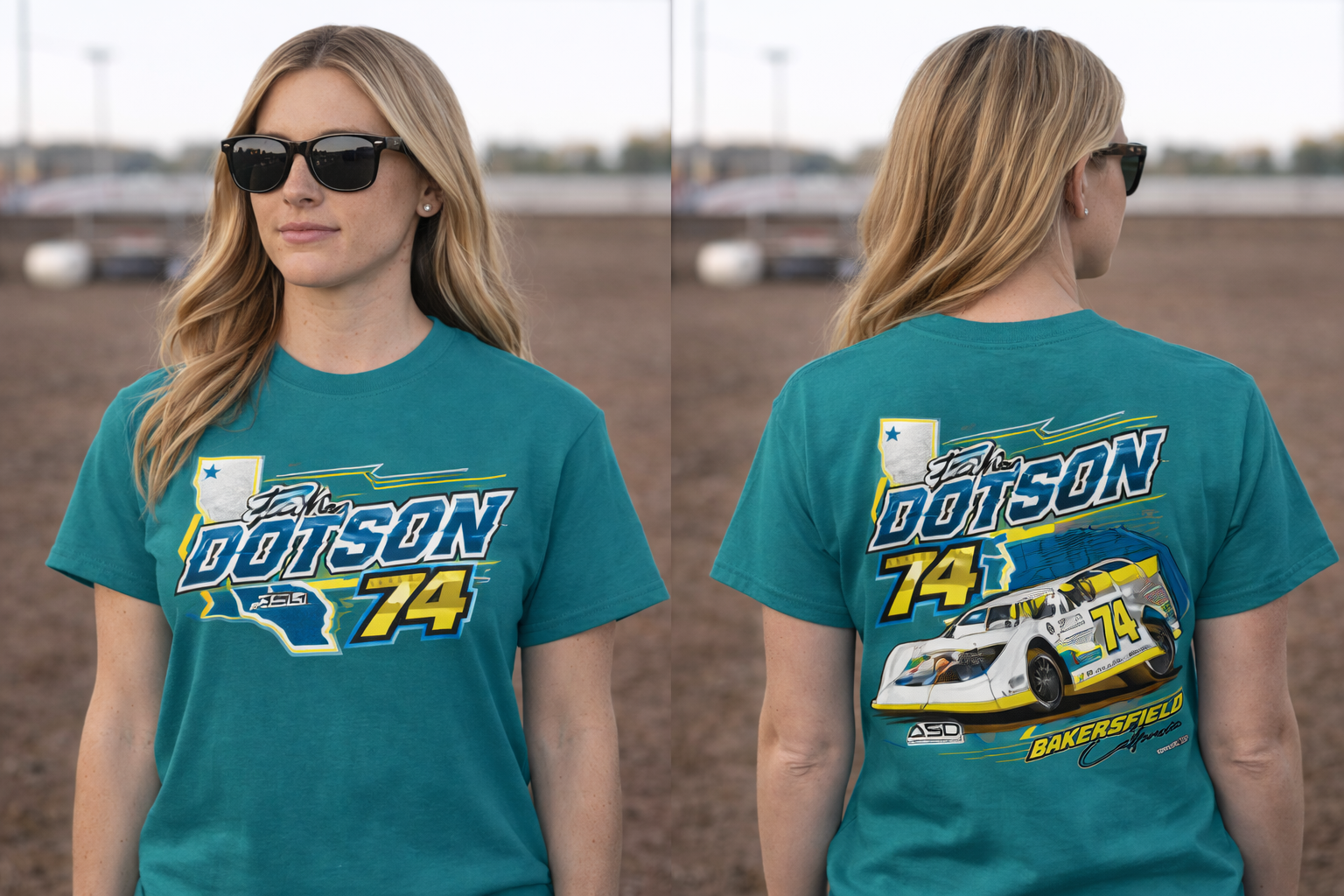 Teal World 100 Tee