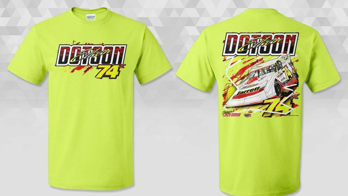 2026 Ethan Dotson 74x Car short sleeve Tee Neon Yellow (Copy)