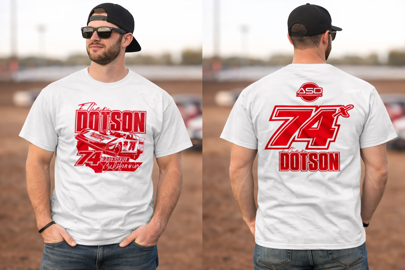 ED 74x White & Red Tee