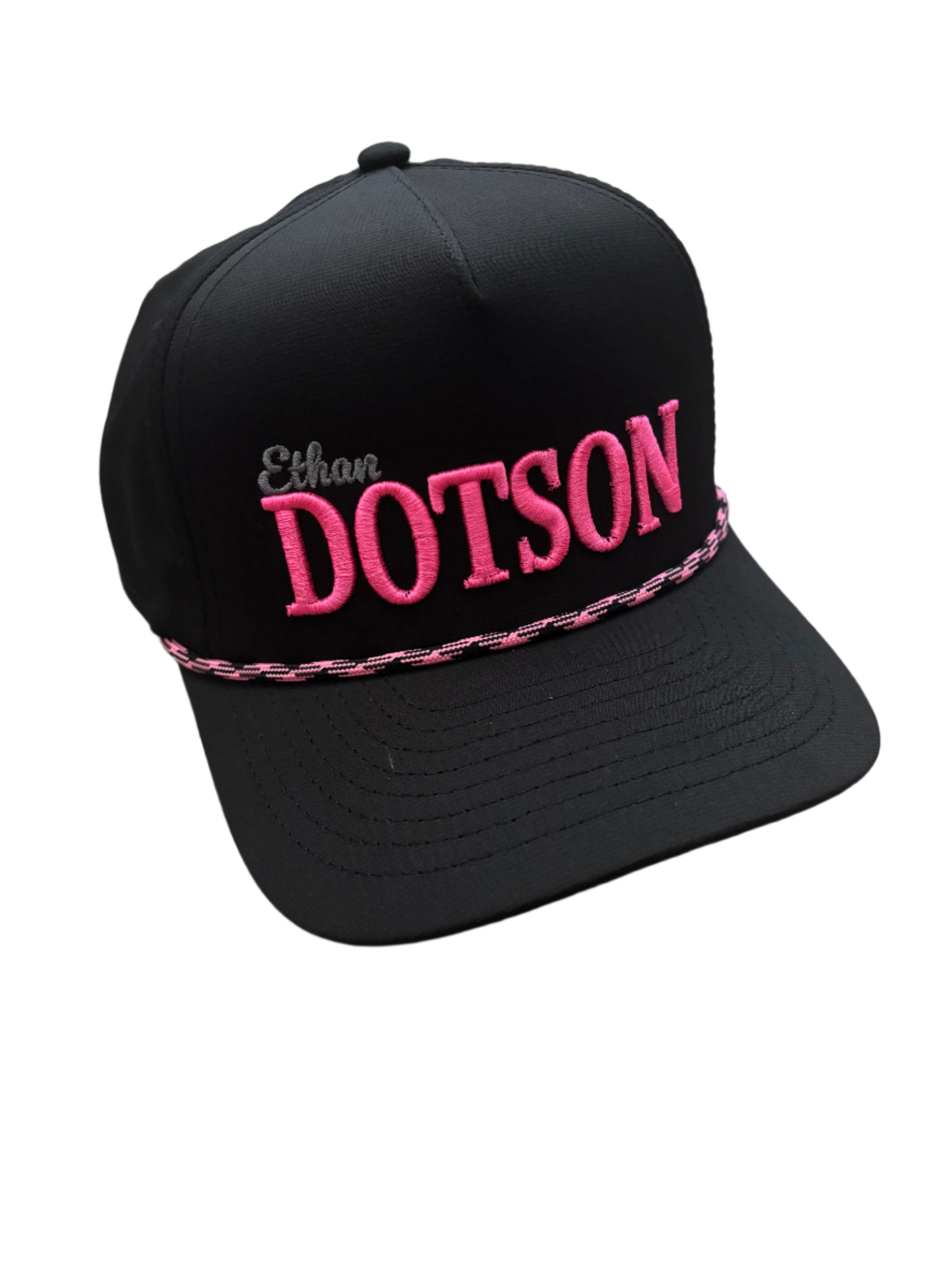 Pink & Black Dotson Hat