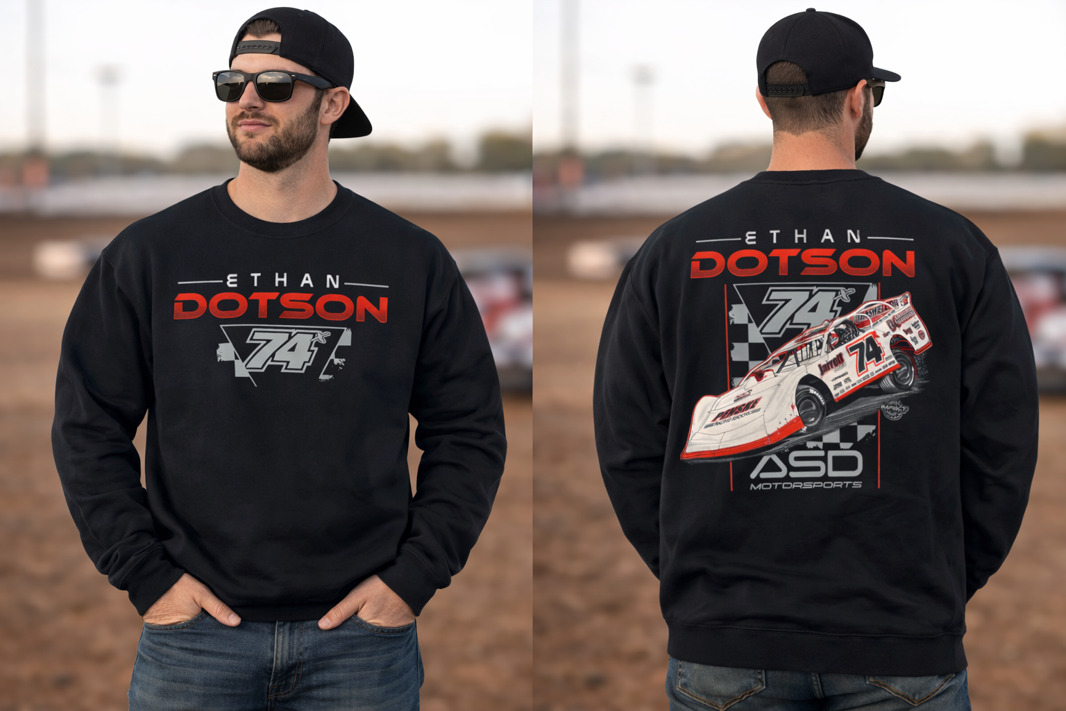 Black Ethan Dotson Crewneck