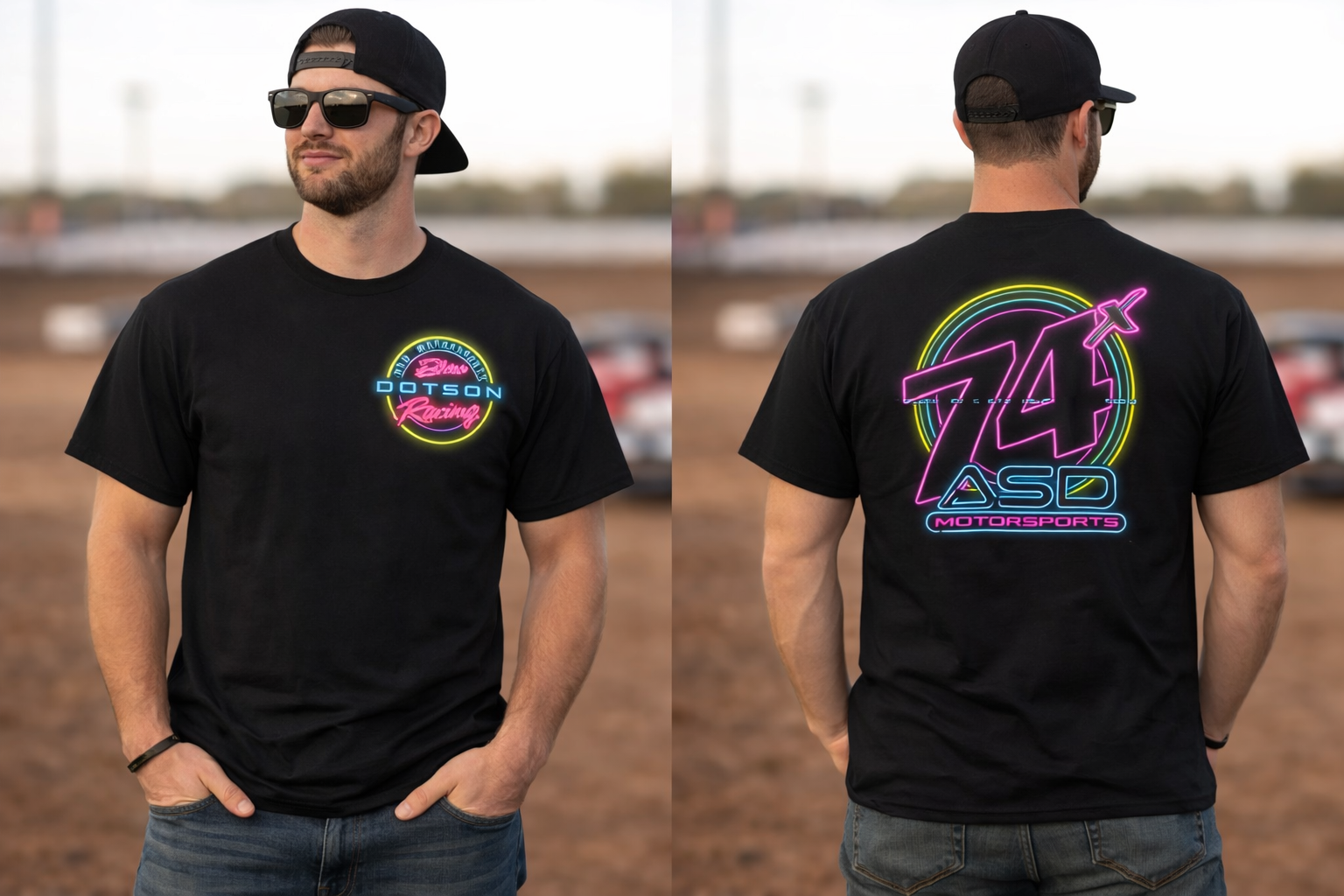 ED 74x Black Neon Light Tee