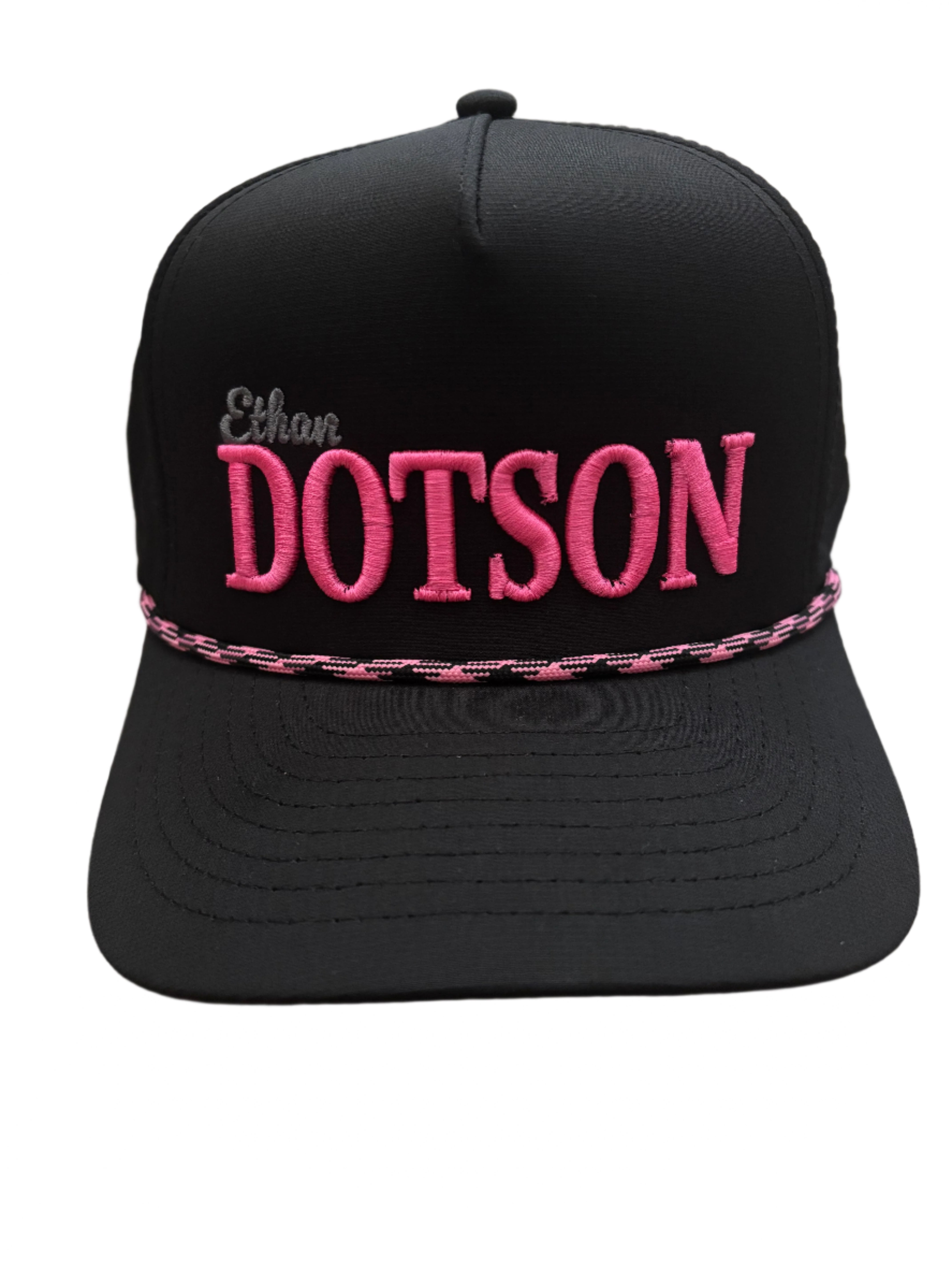 Pink & Black Dotson Hat