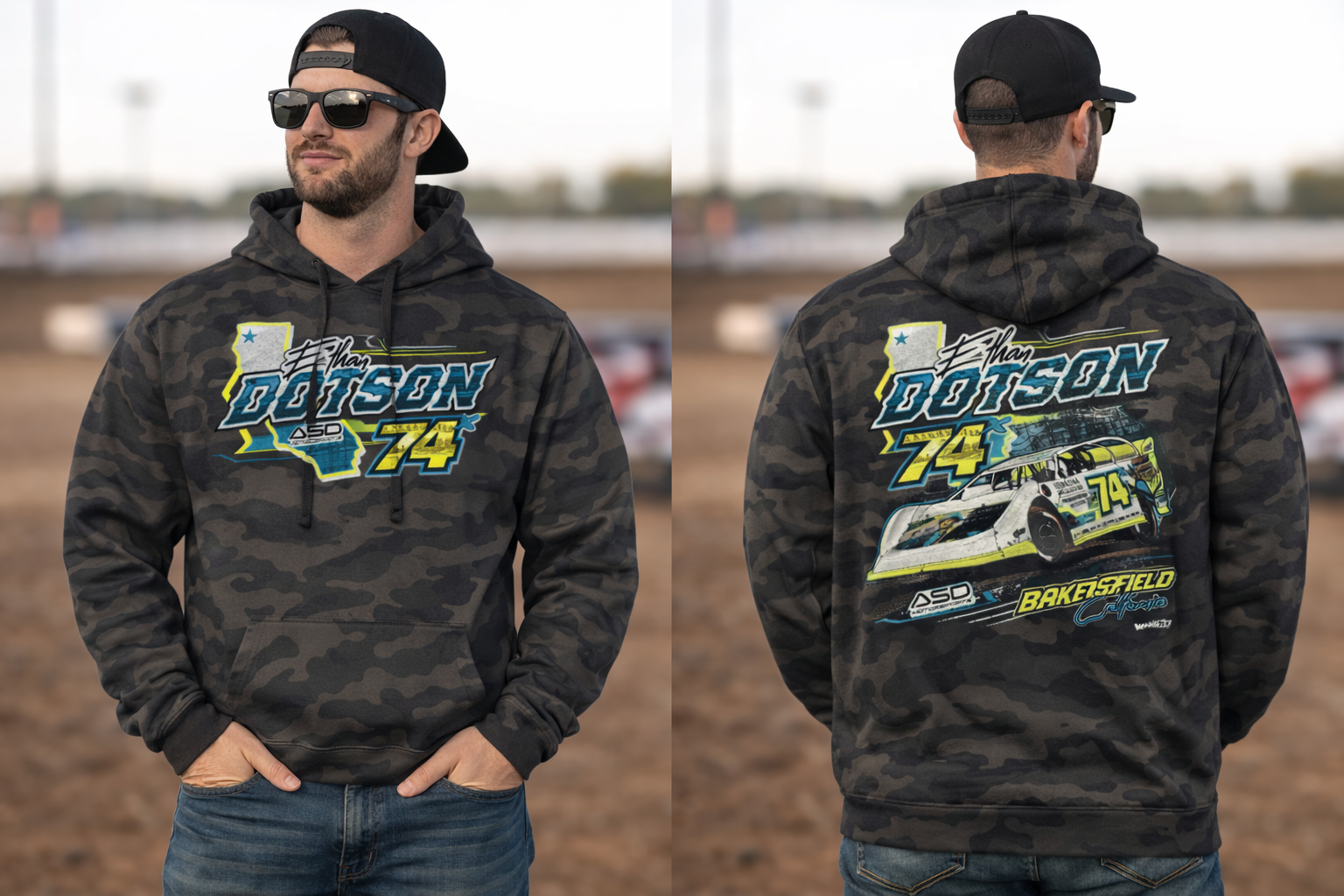 Black camo World 100 hoodie