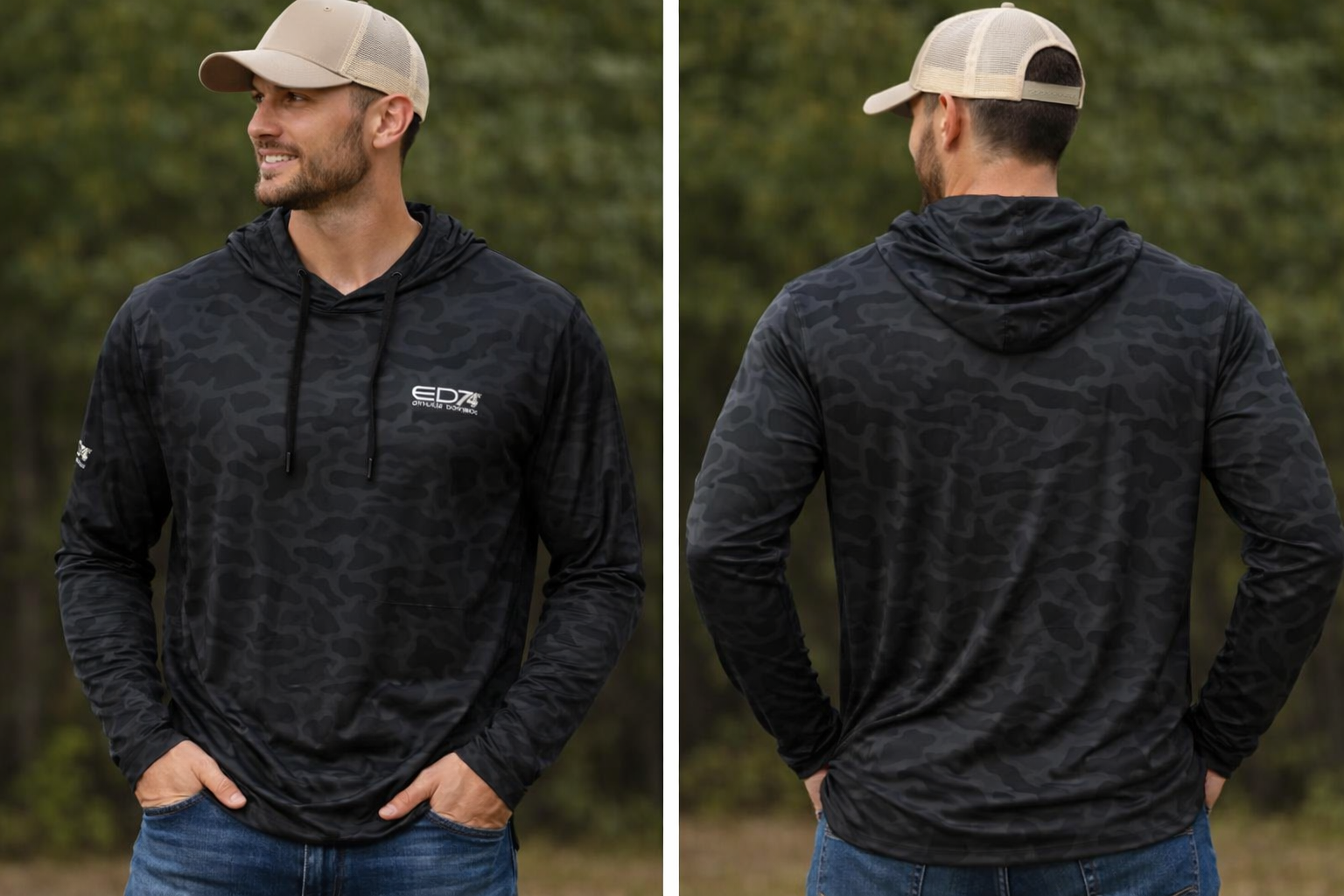 Burlebo Performance Hoodie - Black Camo