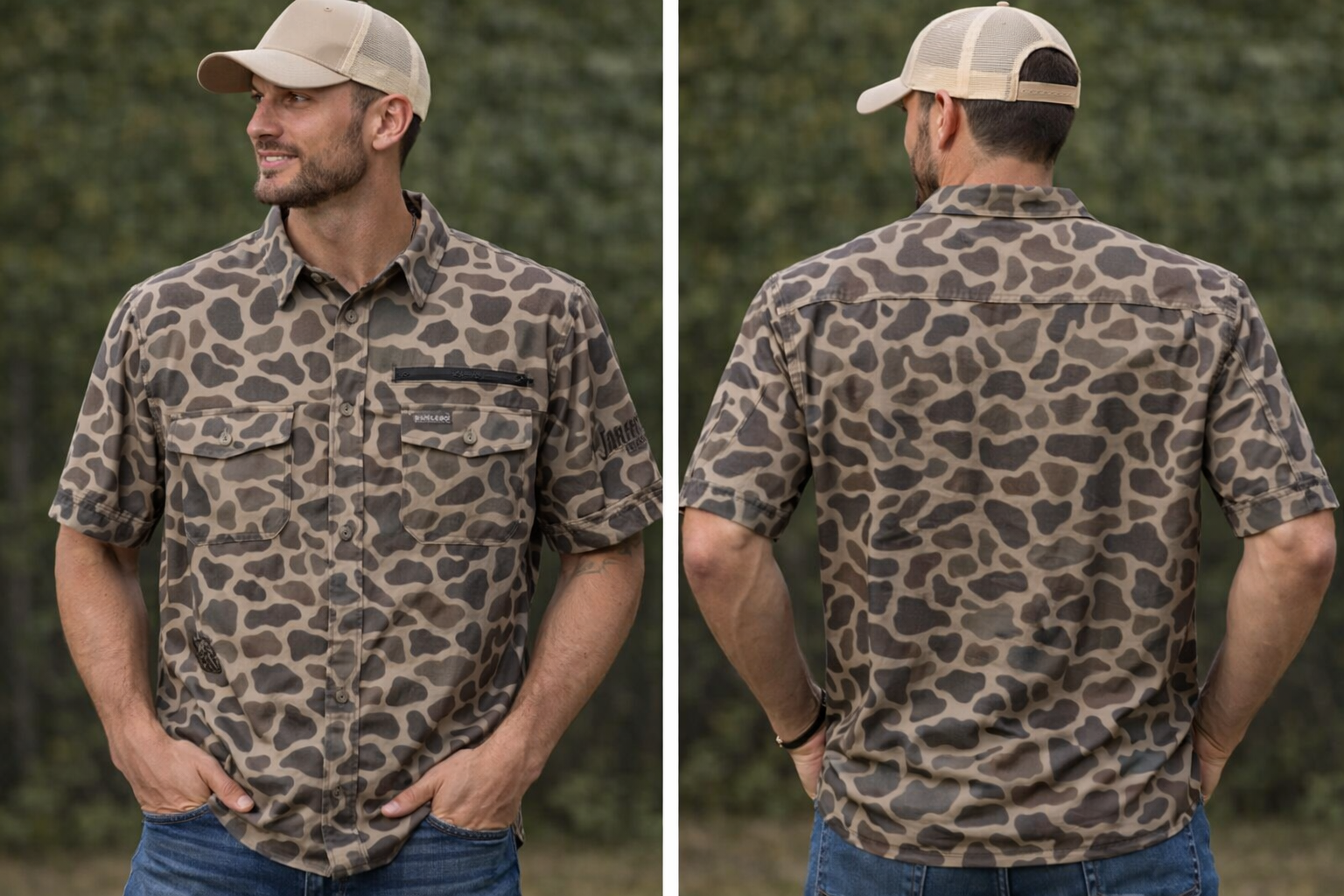 Burlebo Performance Outdoor Button Up - Deer Camo