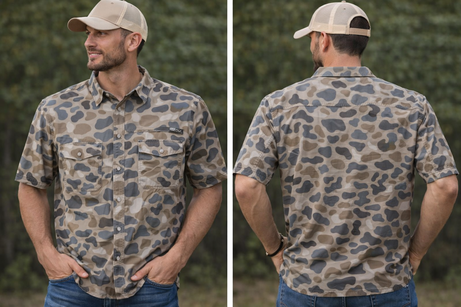 Burlebo Performance Outdoor Button Up - Pintail Camo
