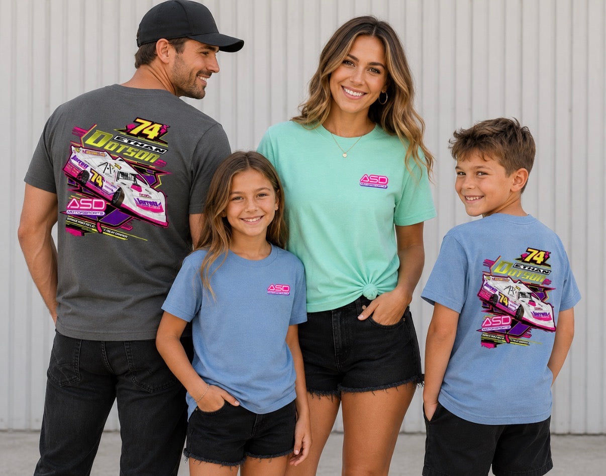 Multi-colored neon ASD car tee