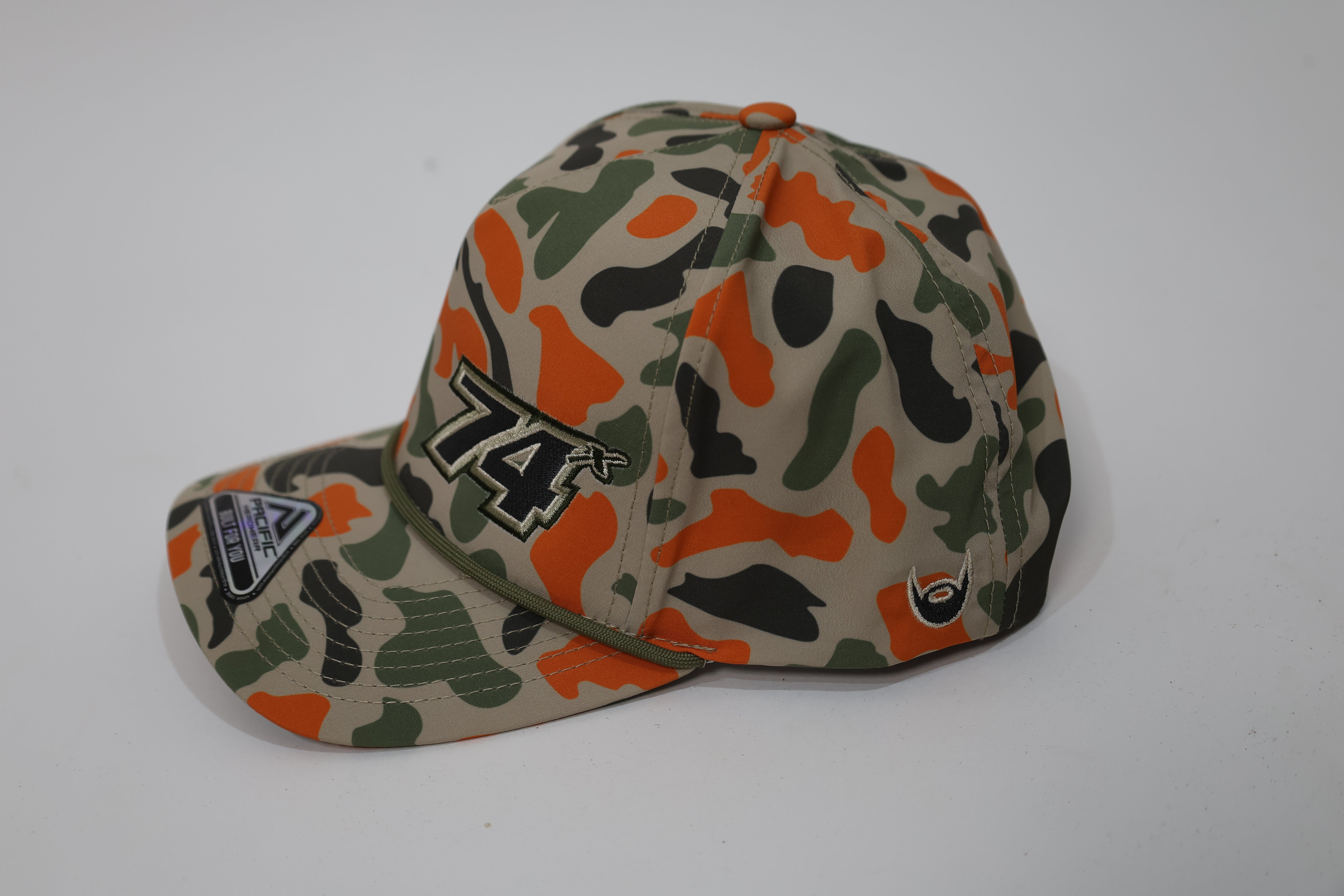 Orange Camo 74x Rope Hat